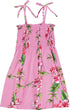 Plumeria Bamboo Panel Girl's Hawaiian Smocked Dress